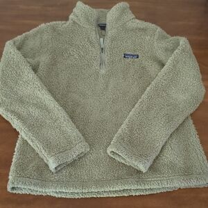 Patagonia Womens Los Gatos 1/4 Zip long sleeve pullover sweater  Khaki size  M